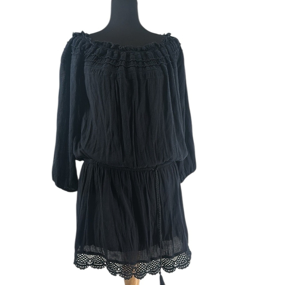 Roxy dress off the shoulder mini coverup boho beach vacation vibes sz sm - Picture 2 of 15